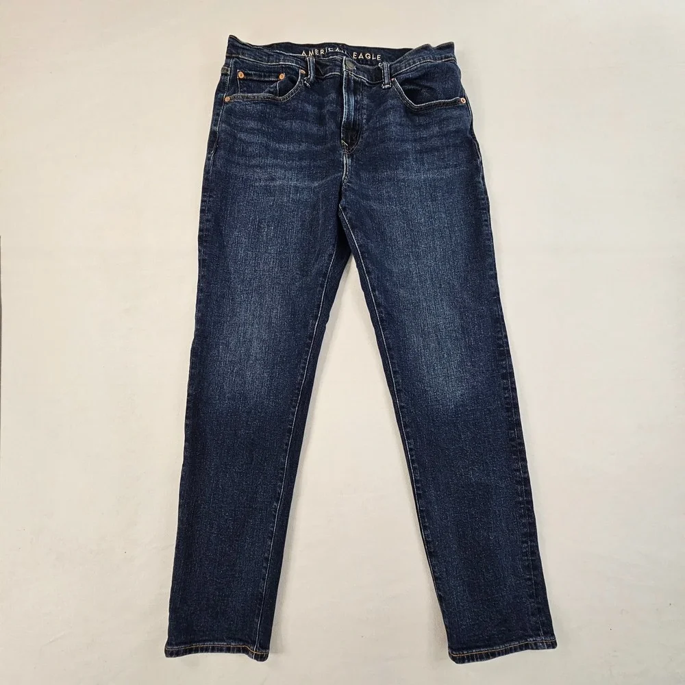 American Eagle AirFlex+ Athletic Fit Jeans Men's 34x32 Dark Wash Stretch Denim